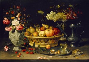 Still Life of Fruit and Flowers